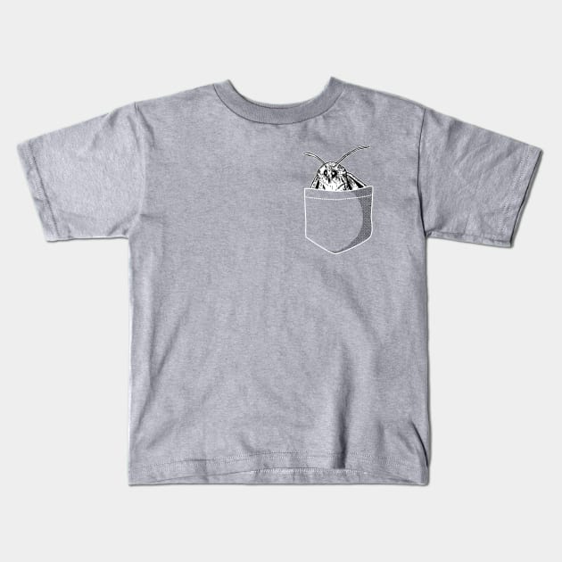 Pocket Moth Kids T-Shirt by dumbshirts